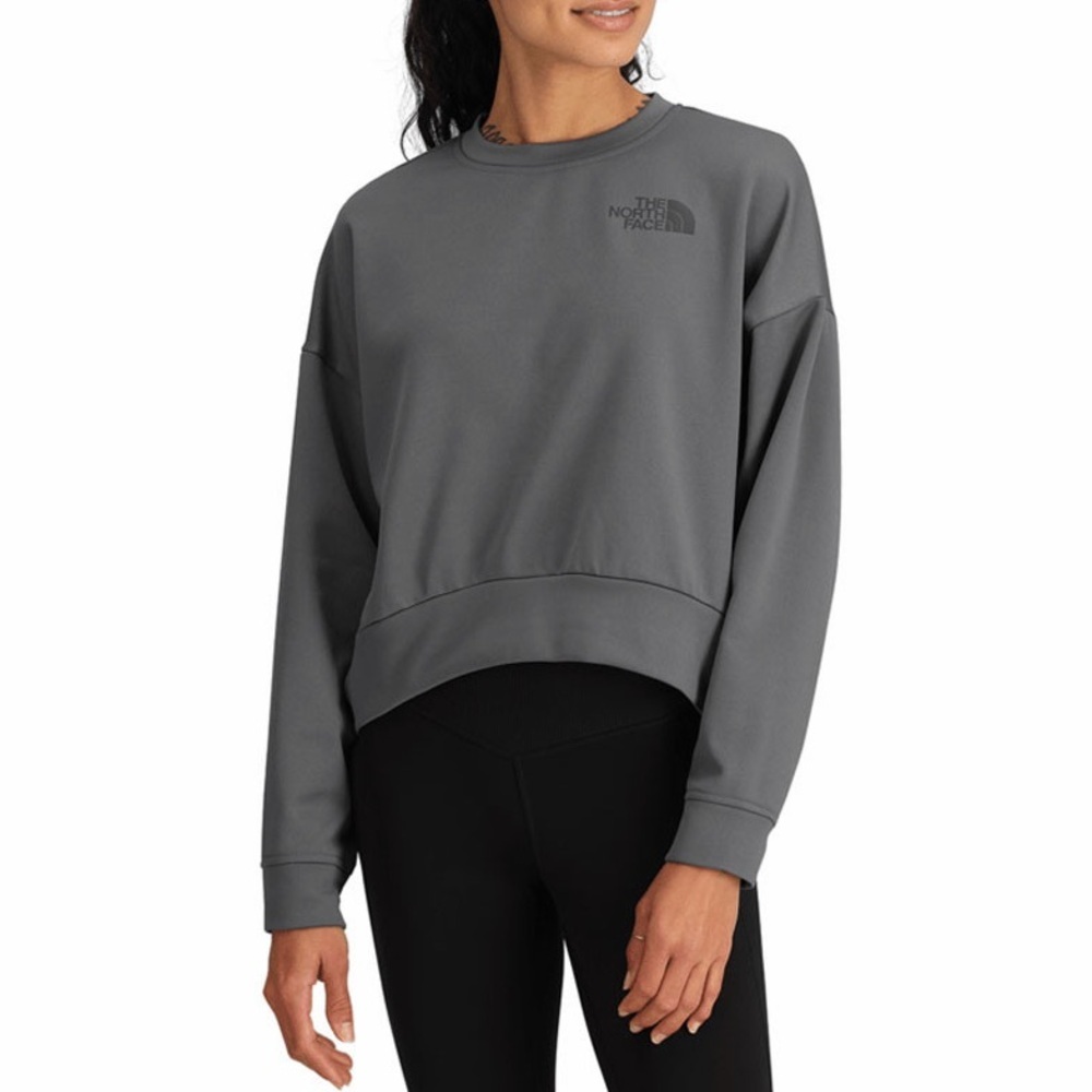 The North Face Horizon Fleece Crew Sweatshirt Medium M Gray Pullover Logo
